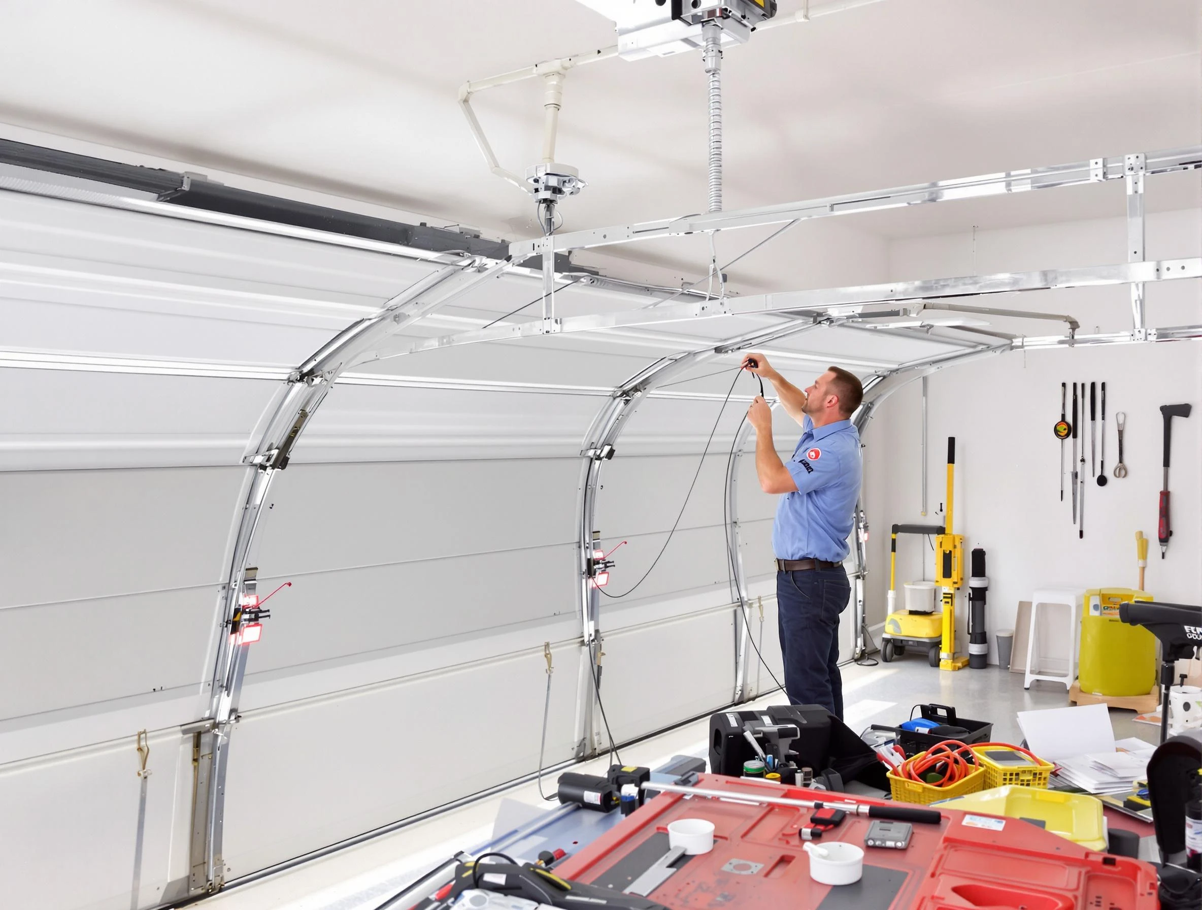Garage door cable repair service by Geneva Garage Door Repair in Geneva