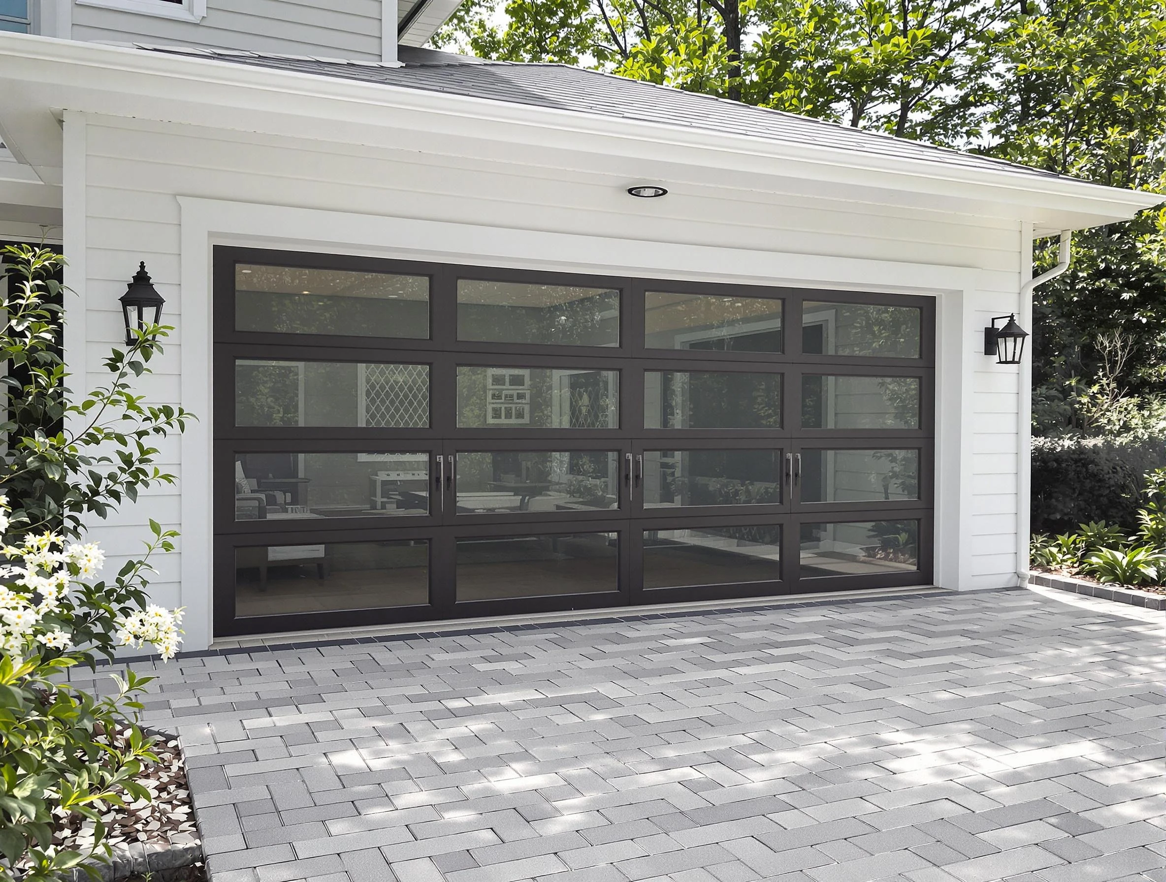 Geneva Garage Door Repair design specialist presenting custom garage door options to Geneva homeowner