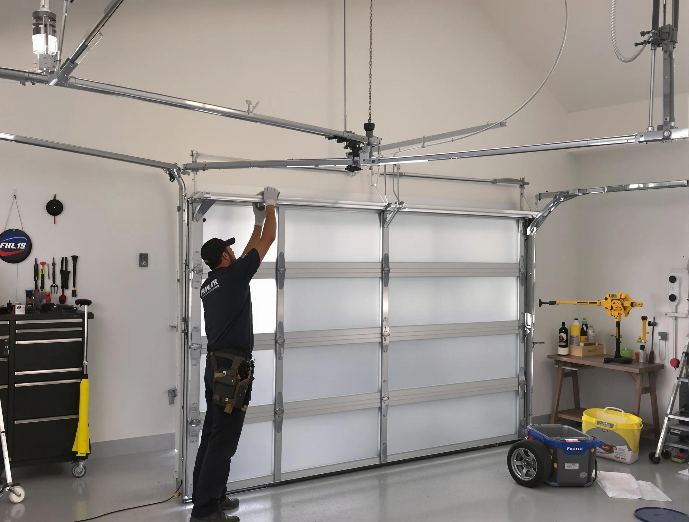 Geneva Garage Door Repair certified team performing precision garage door installation in Geneva