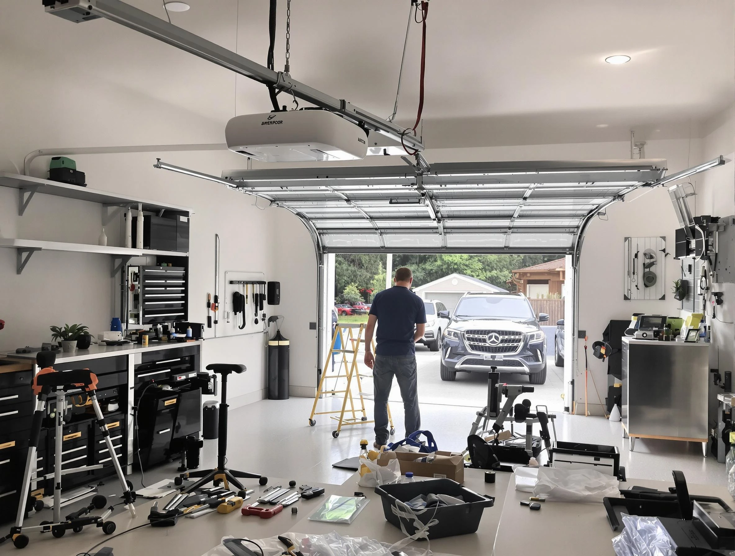 Garage door opener installation by Geneva Garage Door Repair in Geneva
