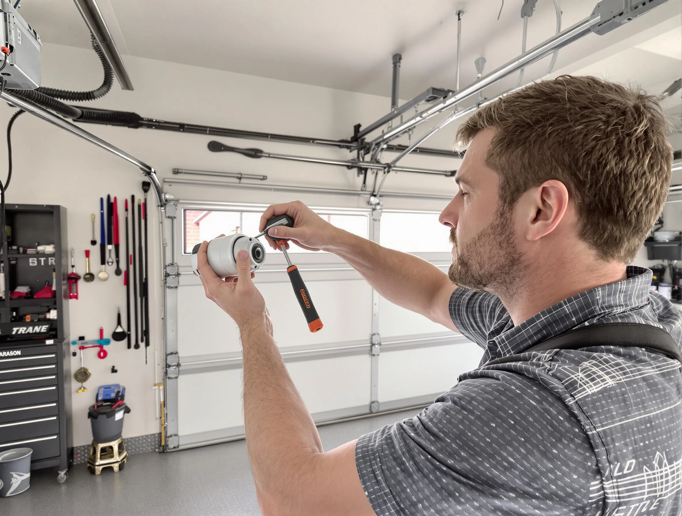 Garage door opener repair service by Geneva Garage Door Repair in Geneva