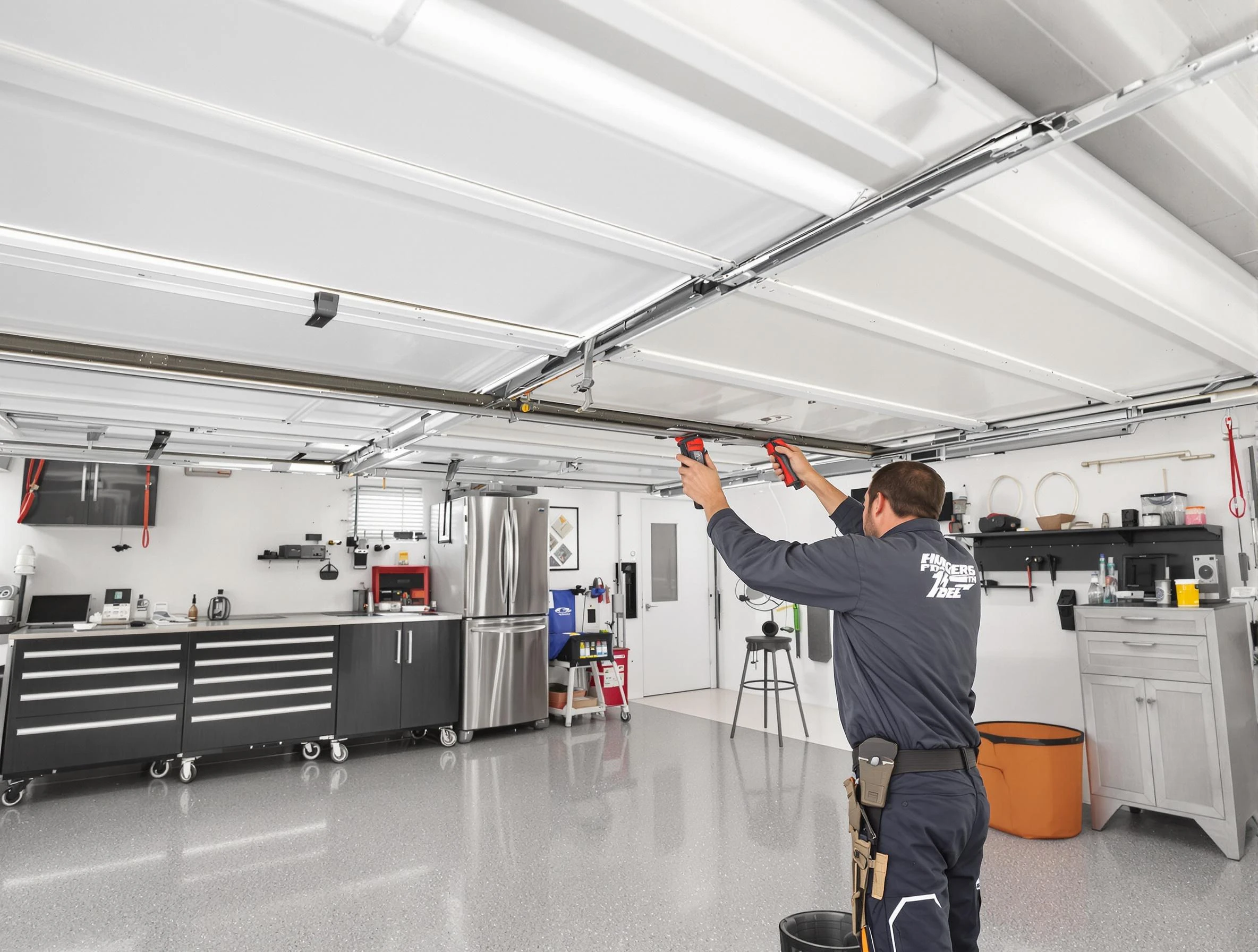 Overhead garage door repair service by Geneva Garage Door Repair in Geneva